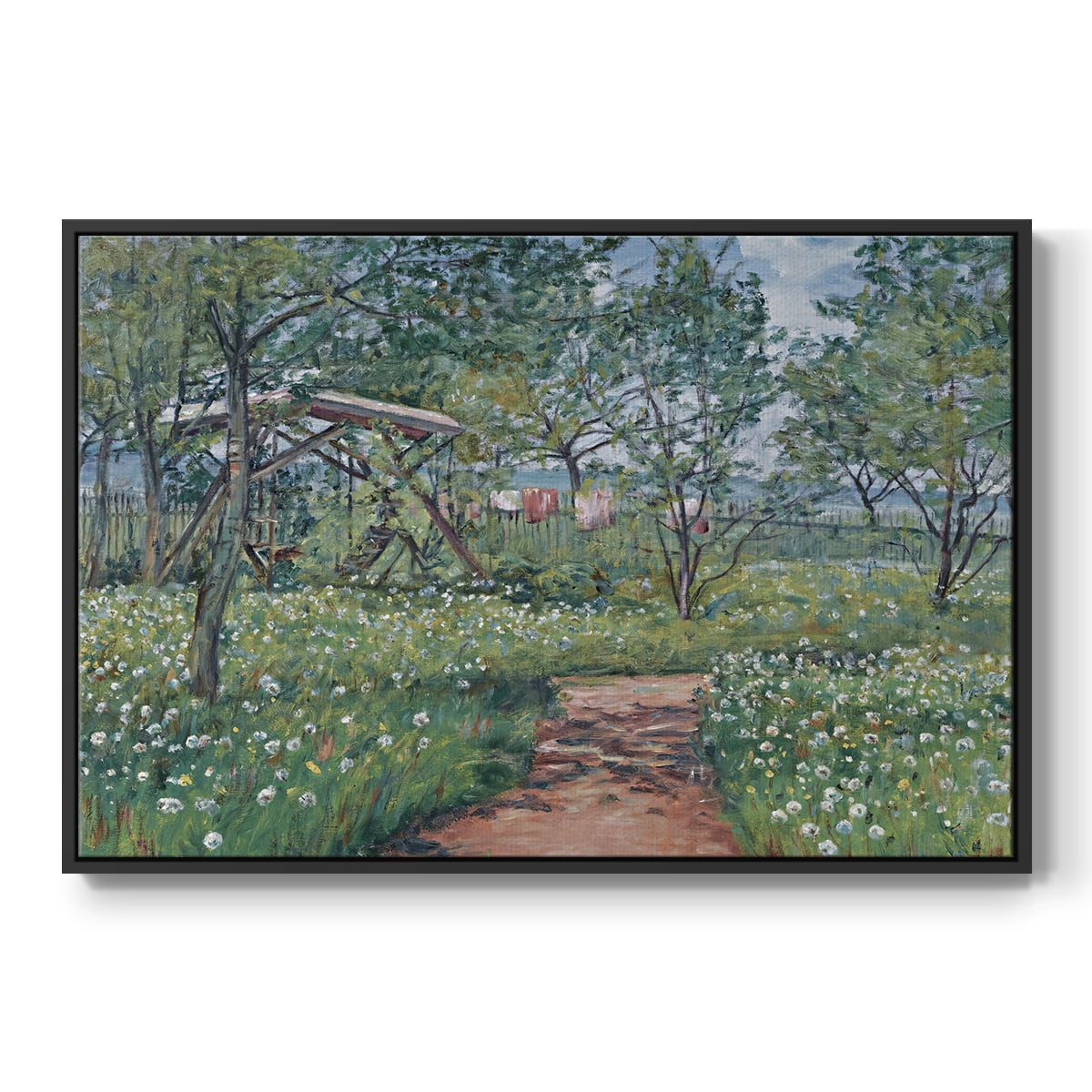 Vintage Landscape-CCCLXXVI By Wexford Home Framed in Black Wood Gallery Wrapped Canvas 17 in. x 25 in.