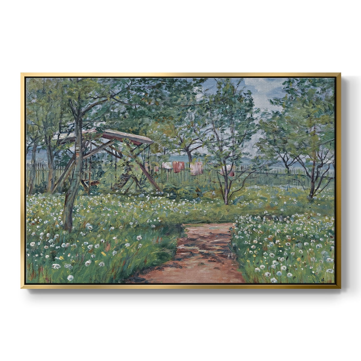 Vintage Landscape-CCCLXXVI By Wexford Home Framed in Gold Wood Gallery Wrapped Canvas 17 in. x 25 in.