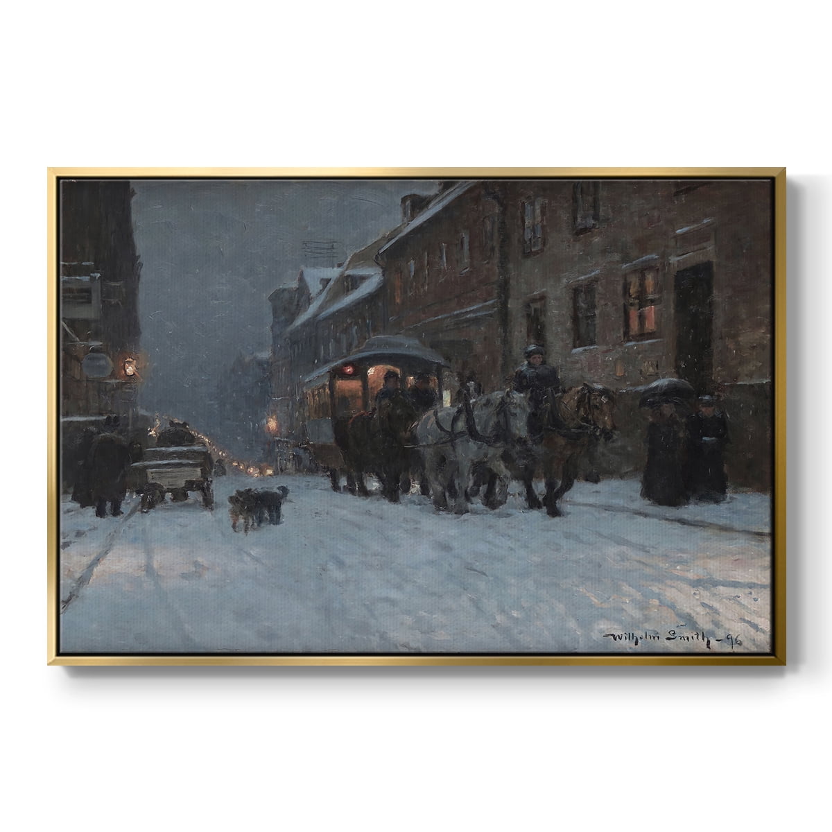 Vintage Landscape-CCCLXXXIV By Wexford Home Framed in Gold Wood Gallery Wrapped Canvas 17 in. x 25 in.