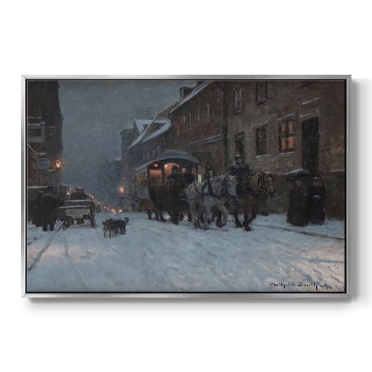 Vintage Landscape-CCCLXXXIV By Wexford Home Framed in Silver Wood Gallery Wrapped Canvas 27 in. x 41 in.