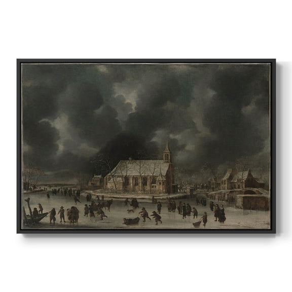 Vintage Landscape-CCCLXXXIX By Wexford Home Framed in Black Wood Gallery Wrapped Canvas 17 in. x 25 in.