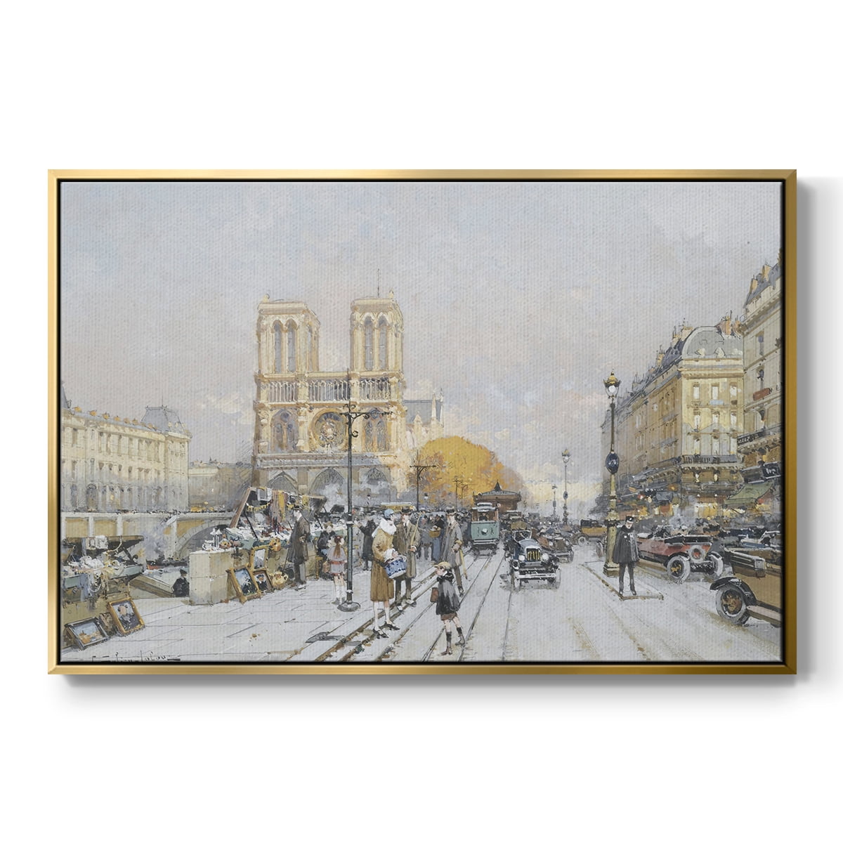Vintage Landscape-CCCLXXXVI By Wexford Home Framed in Gold Wood Gallery Wrapped Canvas 17 in. x 25 in.