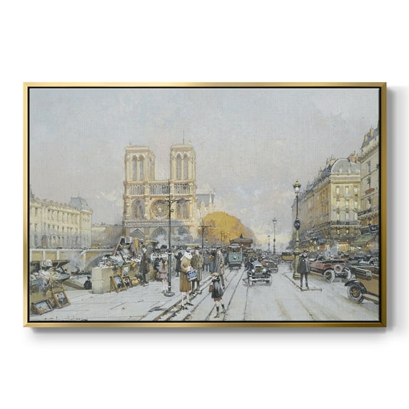 Vintage Landscape-CCCLXXXVI By Wexford Home Framed in Gold Wood Gallery Wrapped Canvas 17 in. x 25 in.
