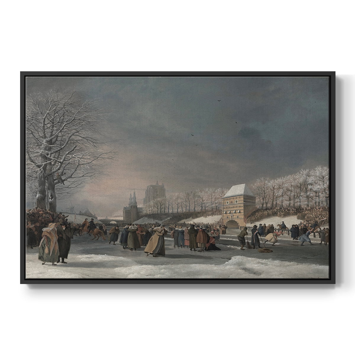 Vintage Landscape-CCCLXXXVII By Wexford Home Framed in Black Wood Gallery Wrapped Canvas 27 in. x 41 in.