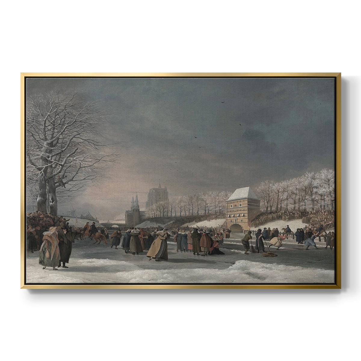 Vintage Landscape-CCCLXXXVII By Wexford Home Framed in Gold Wood Gallery Wrapped Canvas 27 in. x 41 in.