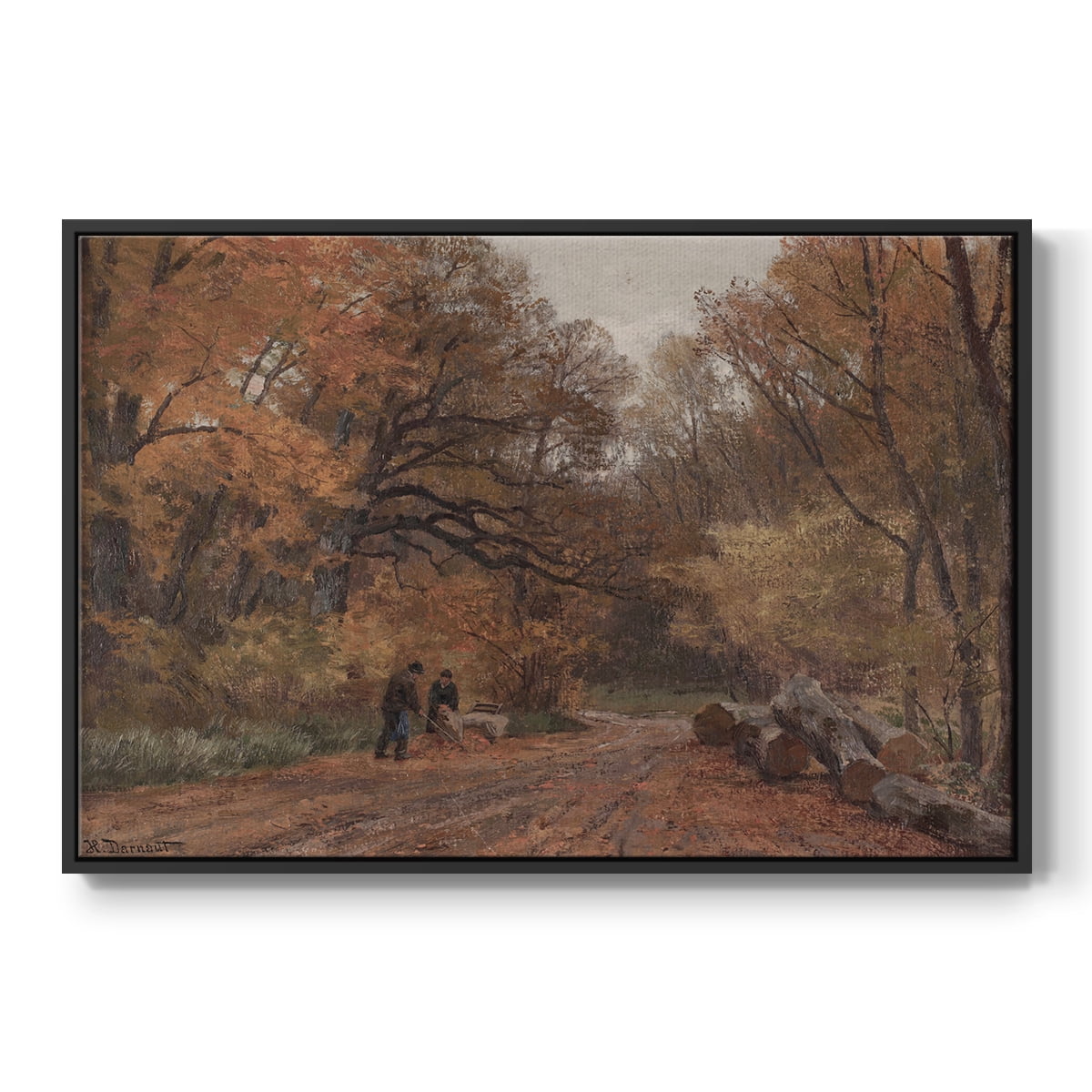 Vintage Landscape-CCCX By Wexford Home Framed in Black Wood Gallery Wrapped Canvas 17 in. x 25 in.