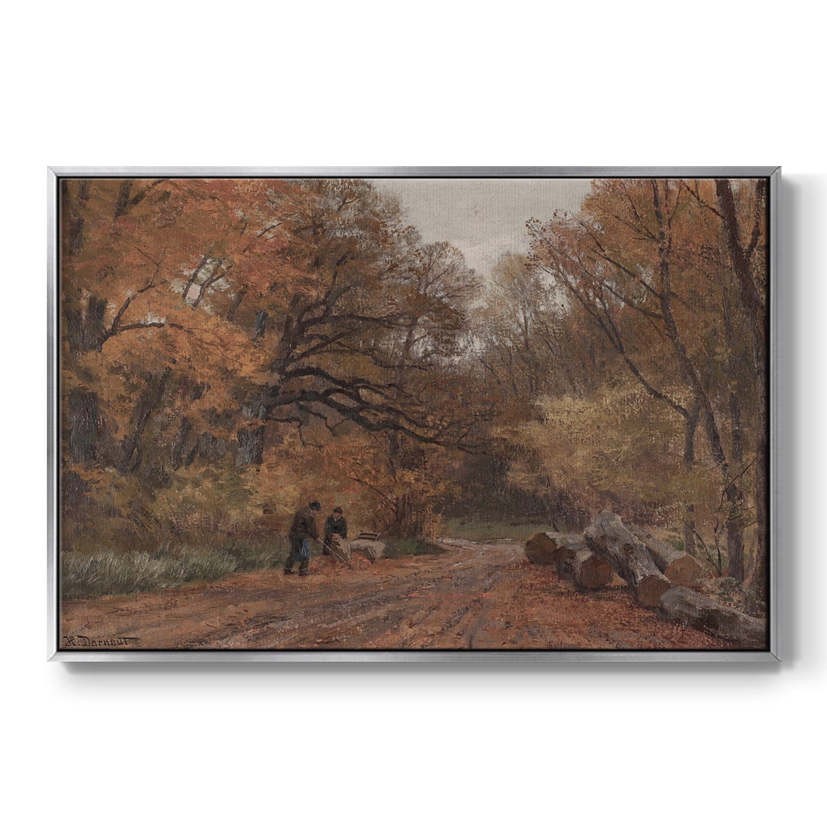 Vintage Landscape-CCCX By Wexford Home Framed in Silver Wood Gallery Wrapped Canvas 27 in. x 41 in.