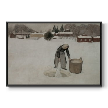 Vintage Landscape-CCCXCIX By Wexford Home Framed in Black Wood Gallery Wrapped Canvas 17 in. x 25 in.