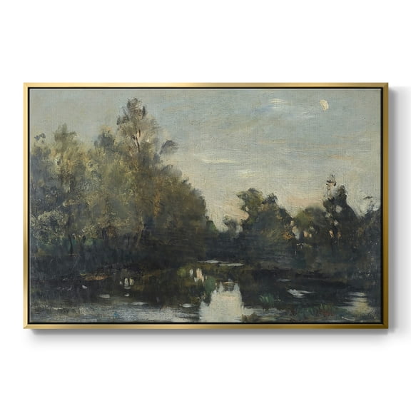 Vintage Landscape-CCCXCV By Wexford Home Framed in Gold Wood Gallery Wrapped Canvas 17 in. x 25 in.