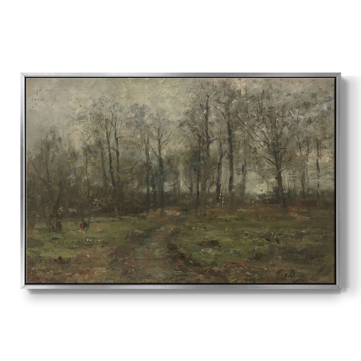 Vintage Landscape-CCCXCVI By Wexford Home Framed in Silver Wood Gallery Wrapped Canvas 27 in. x 41 in.