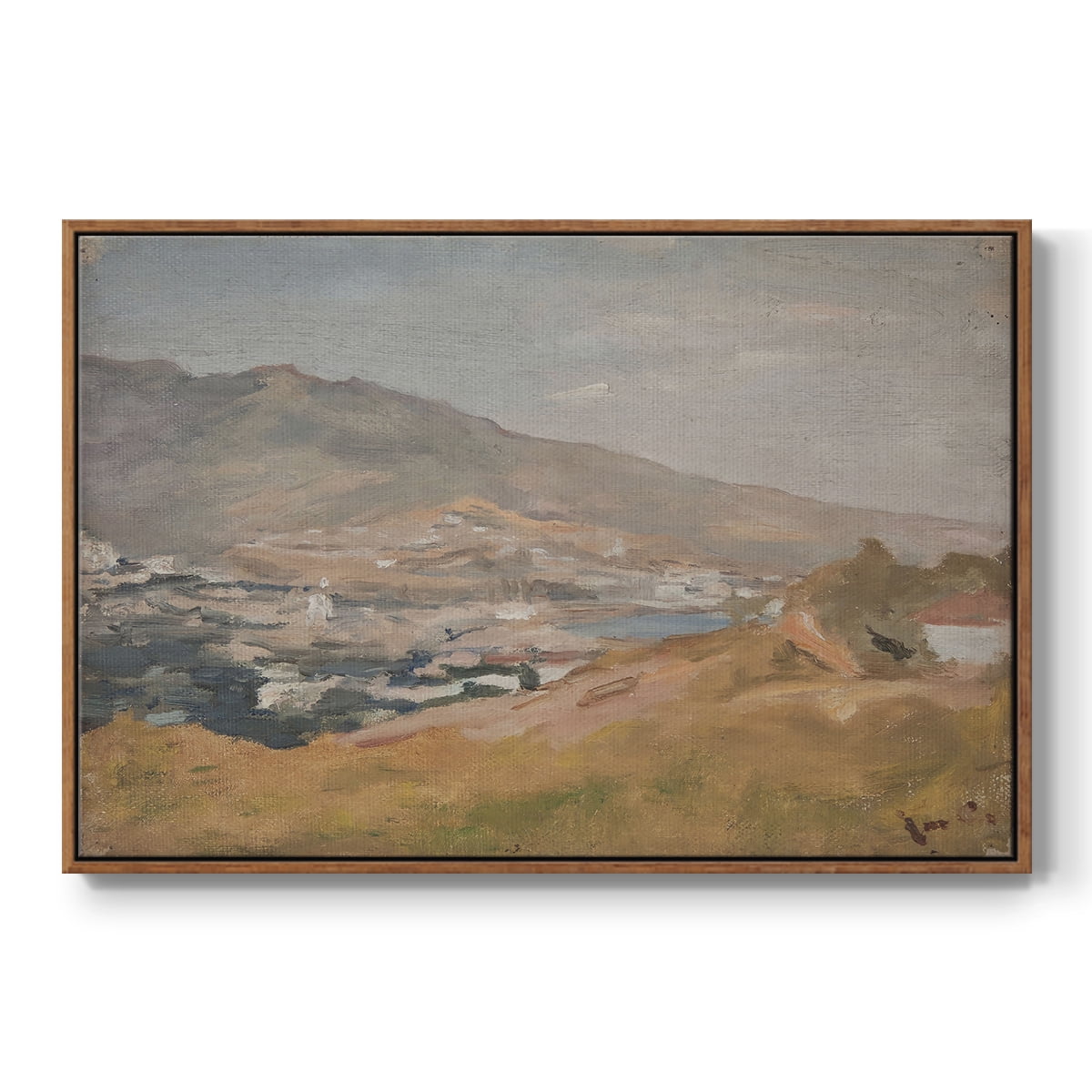 Vintage Landscape-CCCXCVII By Wexford Home Framed in Walnut Wood Gallery Wrapped Canvas 17 in. x 25 in.