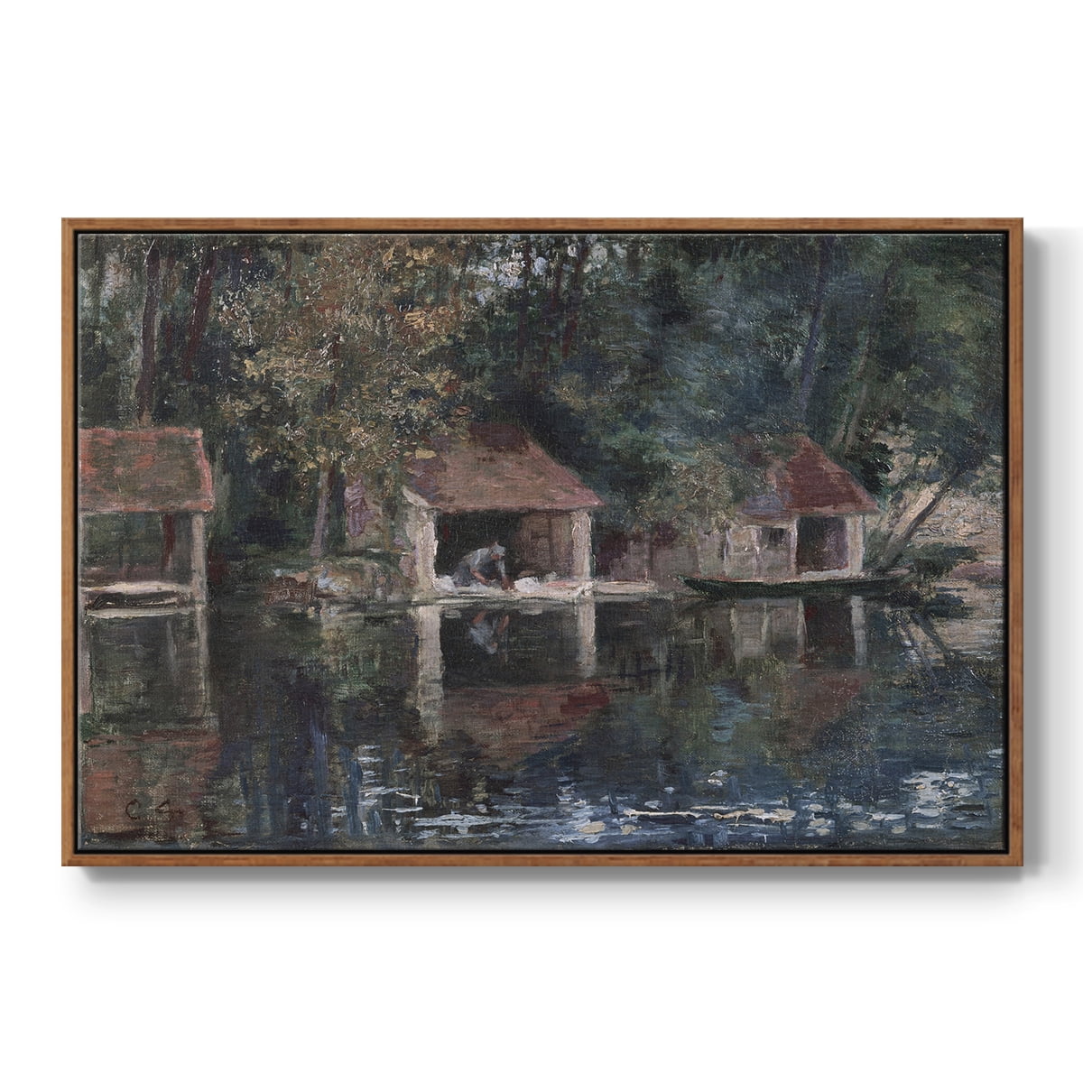 Vintage Landscape-CCCXCVIII By Wexford Home Framed in Walnut Wood Gallery Wrapped Canvas 17 in. x 25 in.
