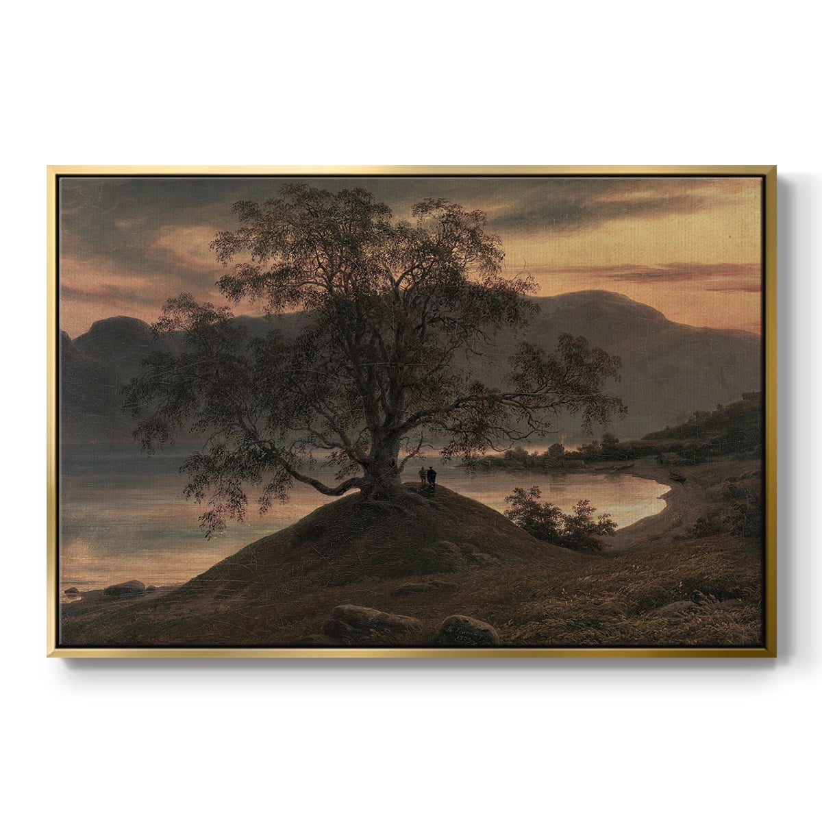 Vintage Landscape-CCCXII By Wexford Home Framed in Gold Wood Gallery Wrapped Canvas 27 in. x 41 in.