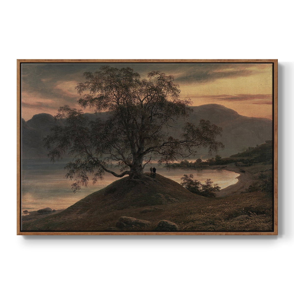 Vintage Landscape-CCCXII By Wexford Home Framed in Walnut Wood Gallery Wrapped Canvas 17 in. x 25 in.