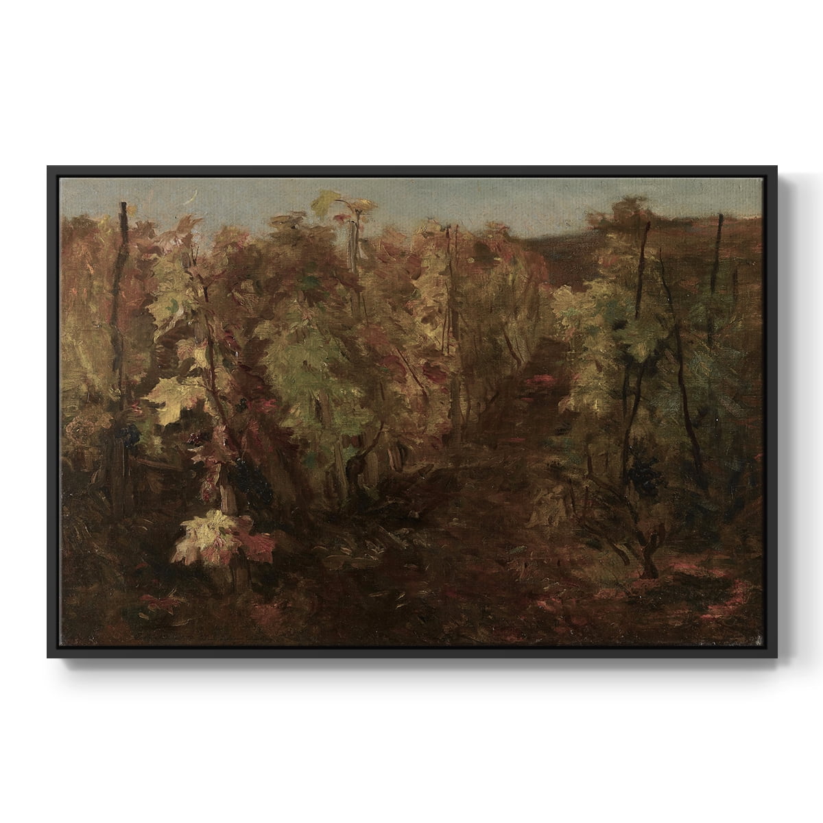 Vintage Landscape-CCCXIX By Wexford Home Framed in Black Wood Gallery Wrapped Canvas 17 in. x 25 in.
