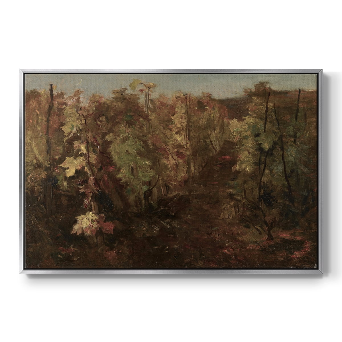 Vintage Landscape-CCCXIX By Wexford Home Framed in Silver Wood Gallery Wrapped Canvas 25 in. x 37 in.