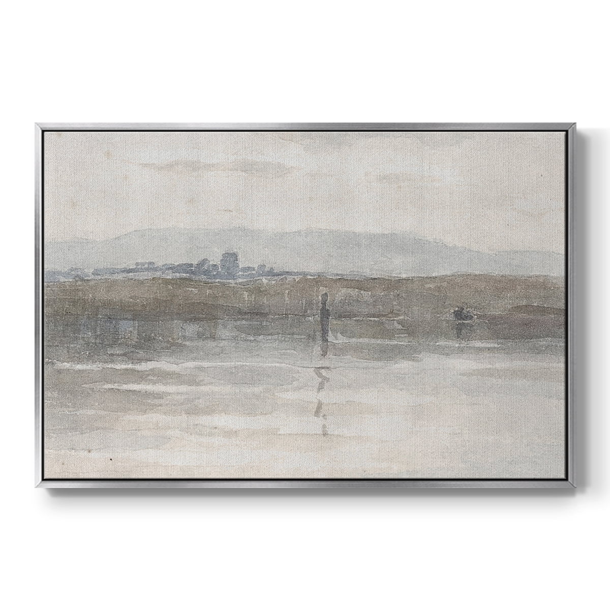 Vintage Landscape-CCCXL By Wexford Home Framed in Silver Wood Gallery Wrapped Canvas 17 in. x 25 in.