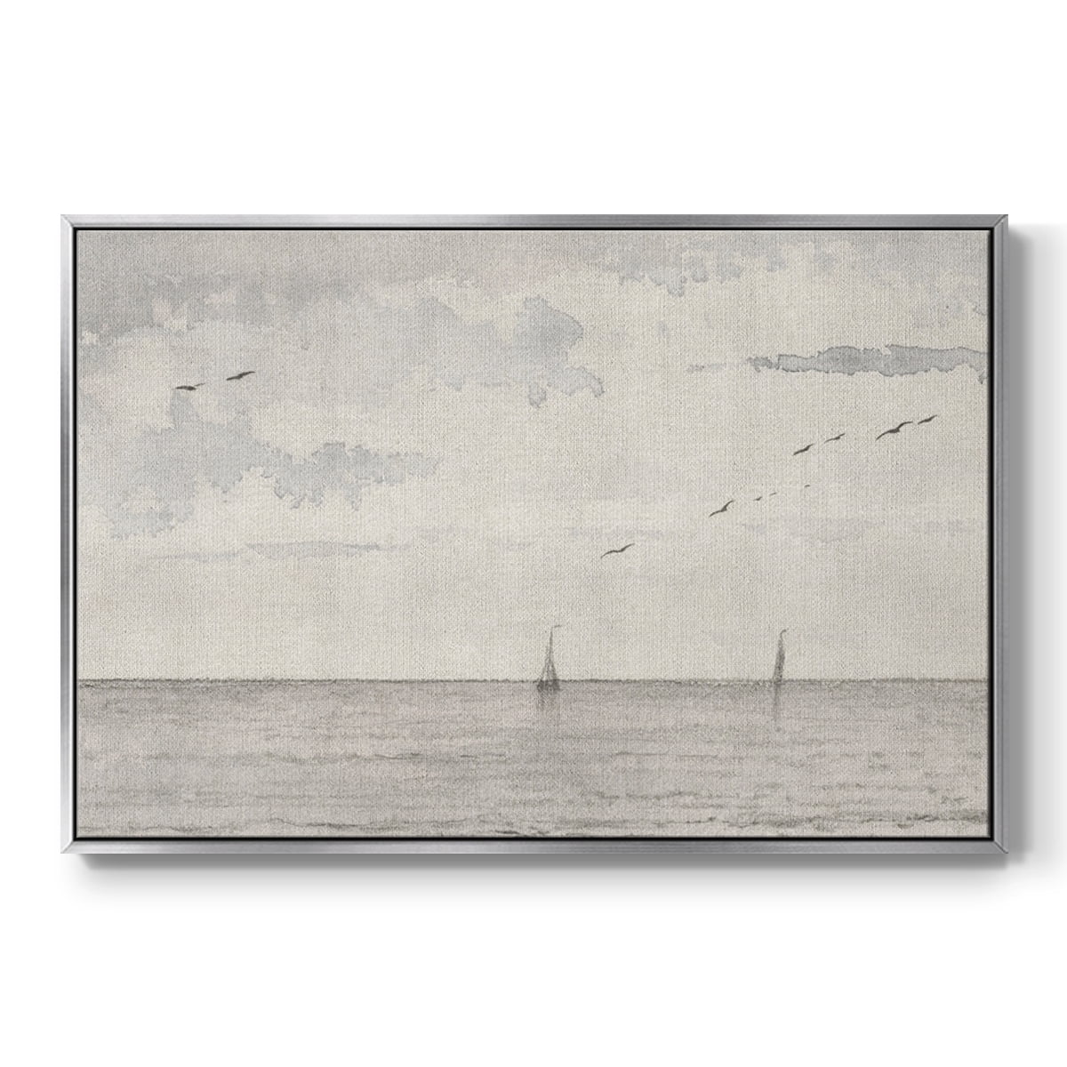 Vintage Landscape-CCCXLII By Wexford Home Framed in Silver Wood Gallery Wrapped Canvas 25 in. x 37 in.