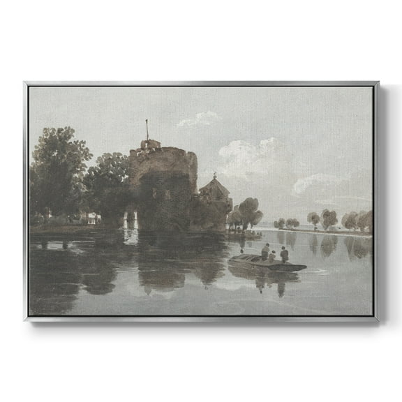 Vintage Landscape-CCCXLIV By Wexford Home Framed in Silver Wood Gallery Wrapped Canvas 25 in. x 37 in.