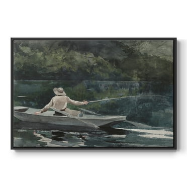 Vintage Landscape-CCCXLIX By Wexford Home Framed in Black Wood Gallery Wrapped Canvas 17 in. x 25 in.