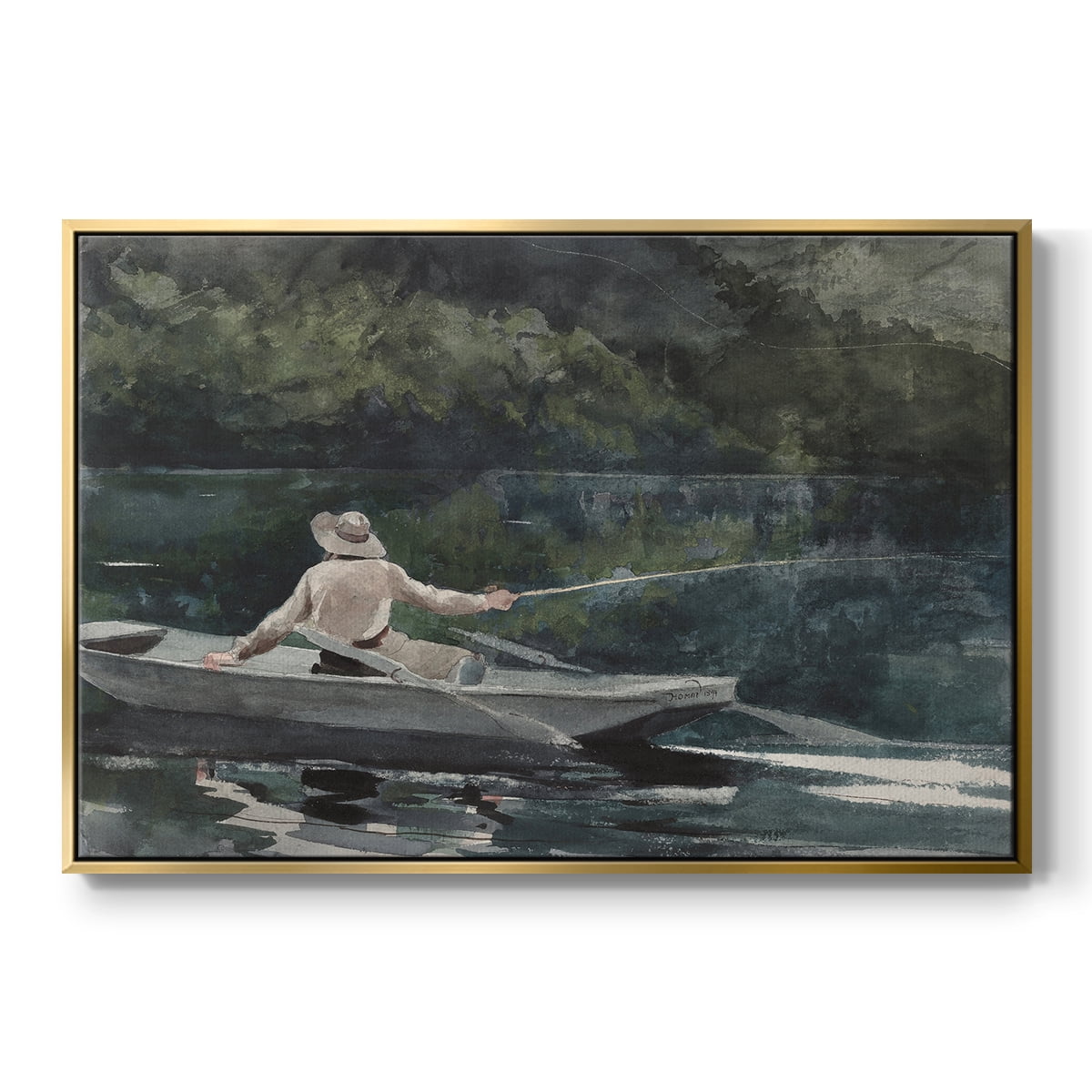 Vintage Landscape-CCCXLIX By Wexford Home Framed in Gold Wood Gallery Wrapped Canvas 17 in. x 25 in.