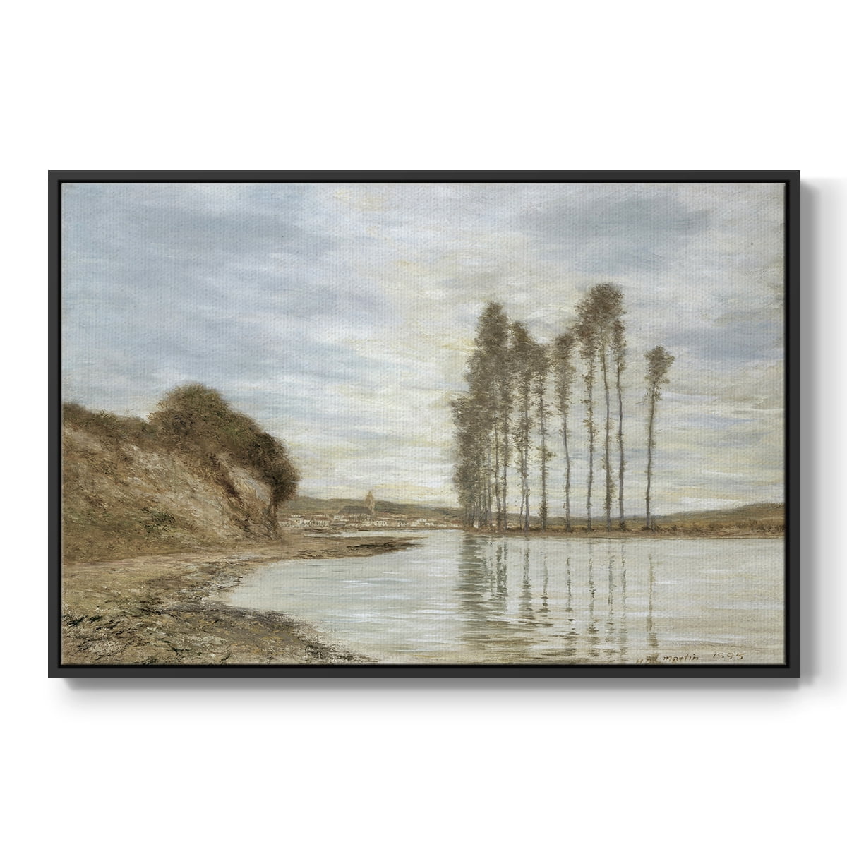 Vintage Landscape-CCCXLV By Wexford Home Framed in Black Wood Gallery Wrapped Canvas 25 in. x 37 in.