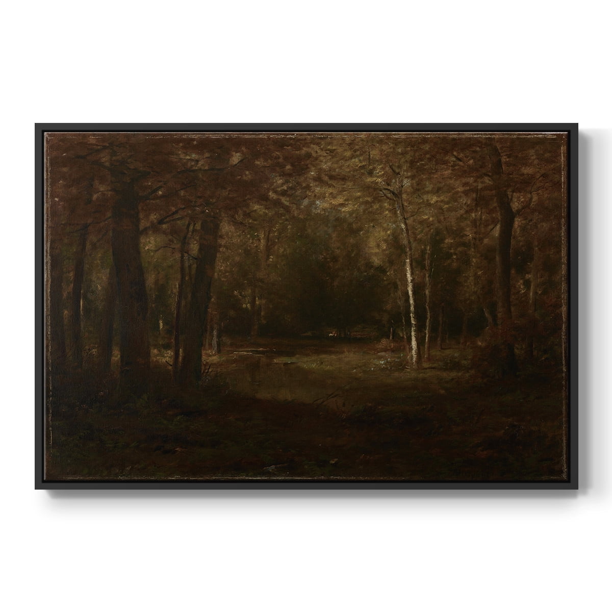Vintage Landscape-CCCXVII By Wexford Home Framed in Black Wood Gallery Wrapped Canvas 17 in. x 25 in.