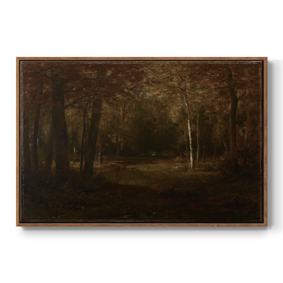 Vintage Landscape-CCCXVII By Wexford Home Framed in Walnut Wood Gallery Wrapped Canvas 25 in. x 37 in.