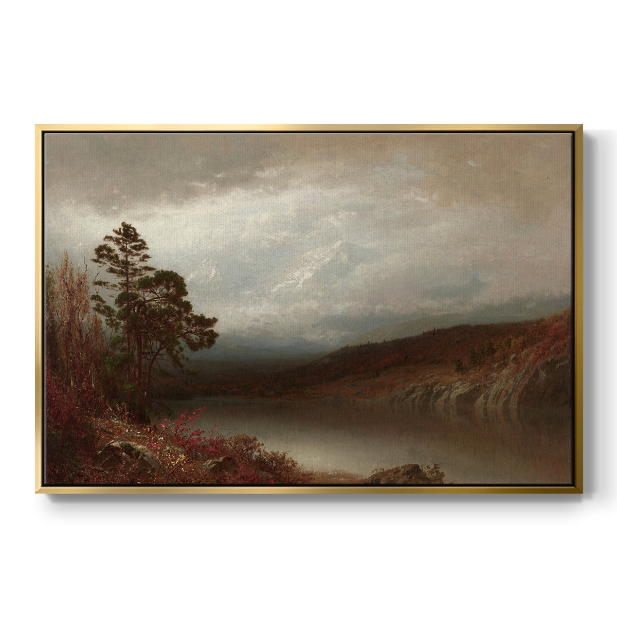 Vintage Landscape-CCCXVIII By Wexford Home Framed in Gold Wood Gallery Wrapped Canvas 25 in. x 37 in.