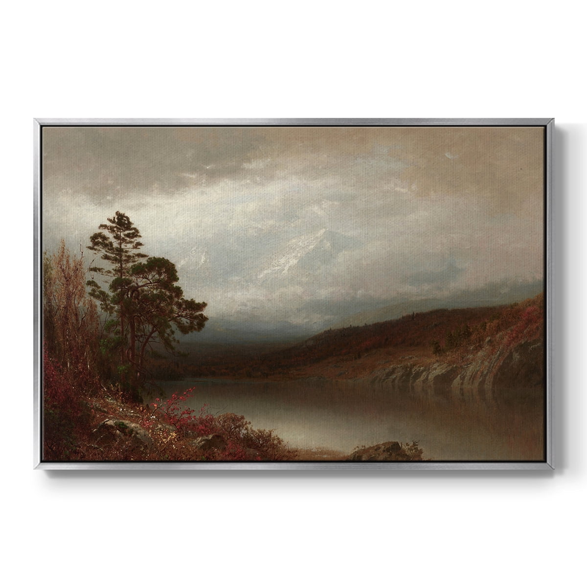 Vintage Landscape-CCCXVIII By Wexford Home Framed in Silver Wood Gallery Wrapped Canvas 25 in. x 37 in.
