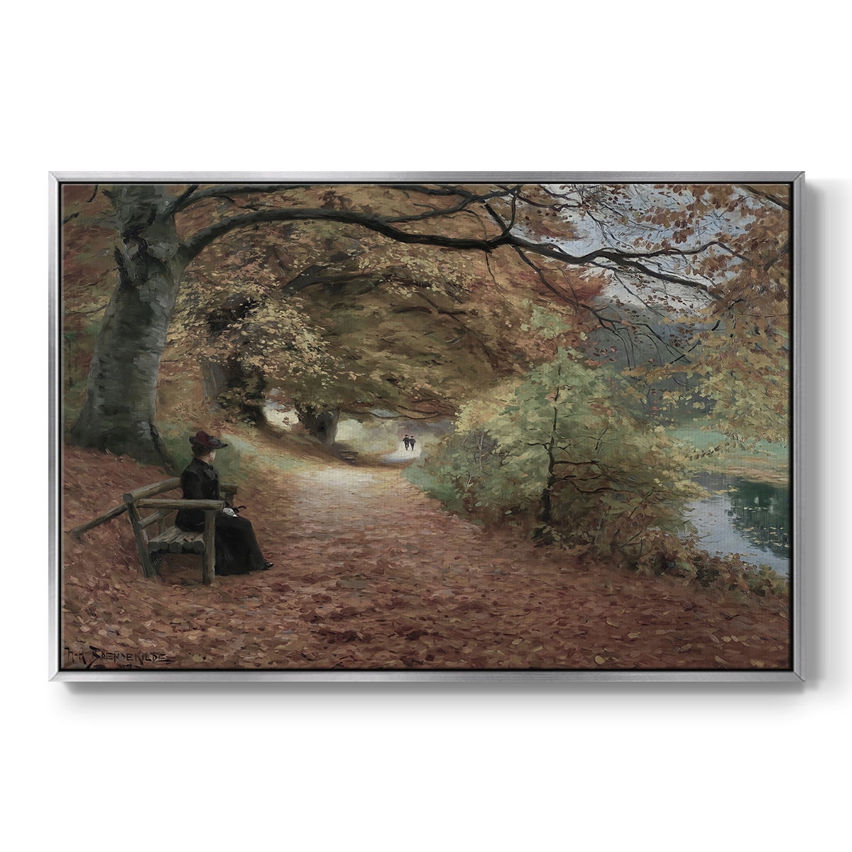 Vintage Landscape-CCCXXII By Wexford Home Framed in Silver Wood Gallery Wrapped Canvas 27 in. x 41 in.