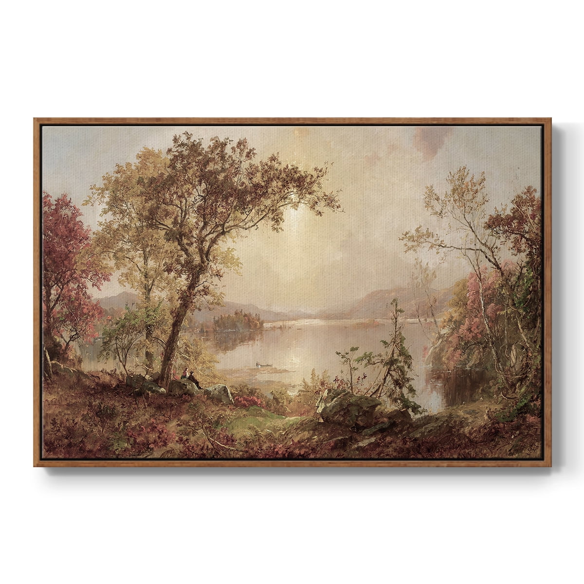 Vintage Landscape-CCCXXIX By Wexford Home Framed in Walnut Wood Gallery Wrapped Canvas 27 in. x 41 in.