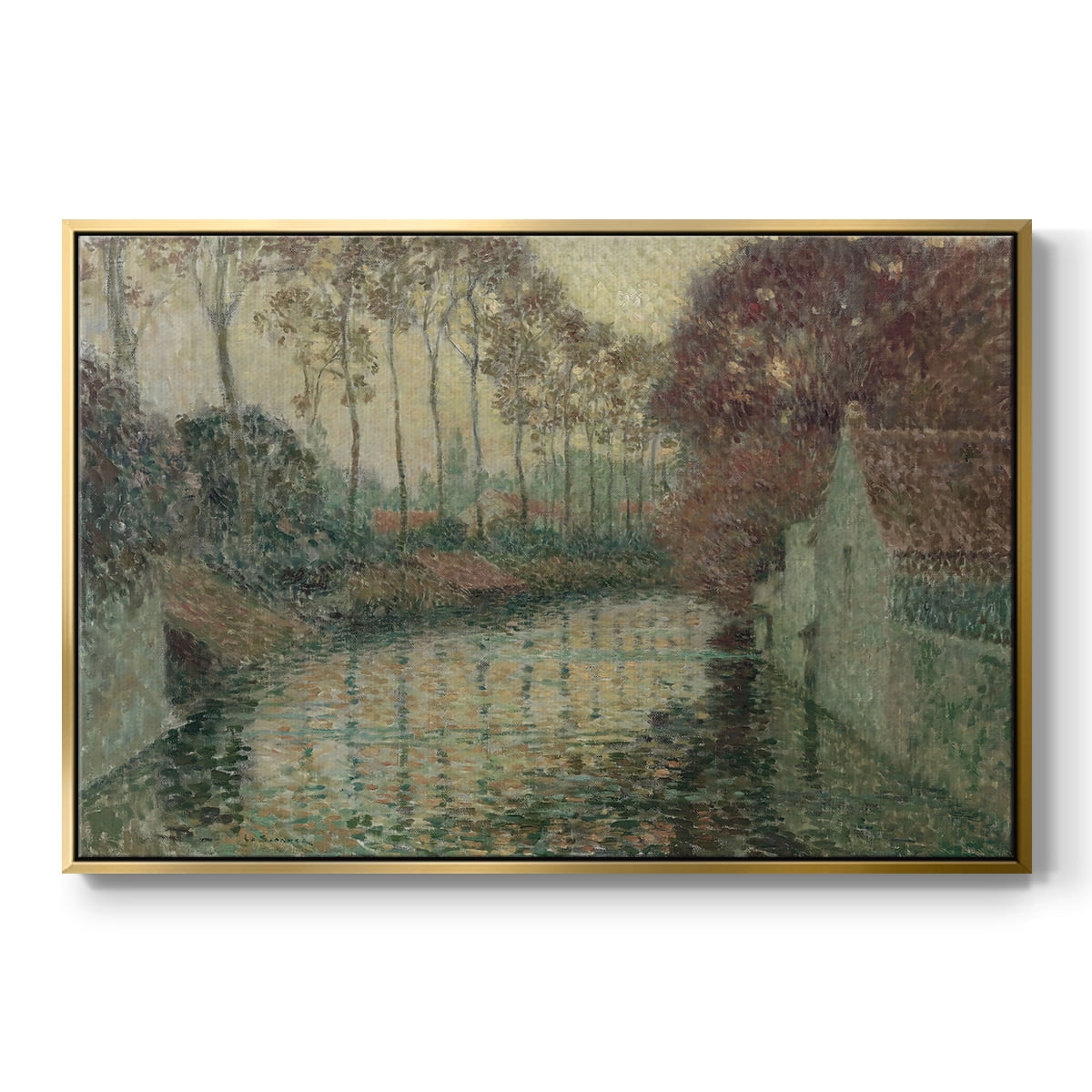 Vintage Landscape-CCCXXV By Wexford Home Framed in Gold Wood Gallery Wrapped Canvas 25 in. x 37 in.