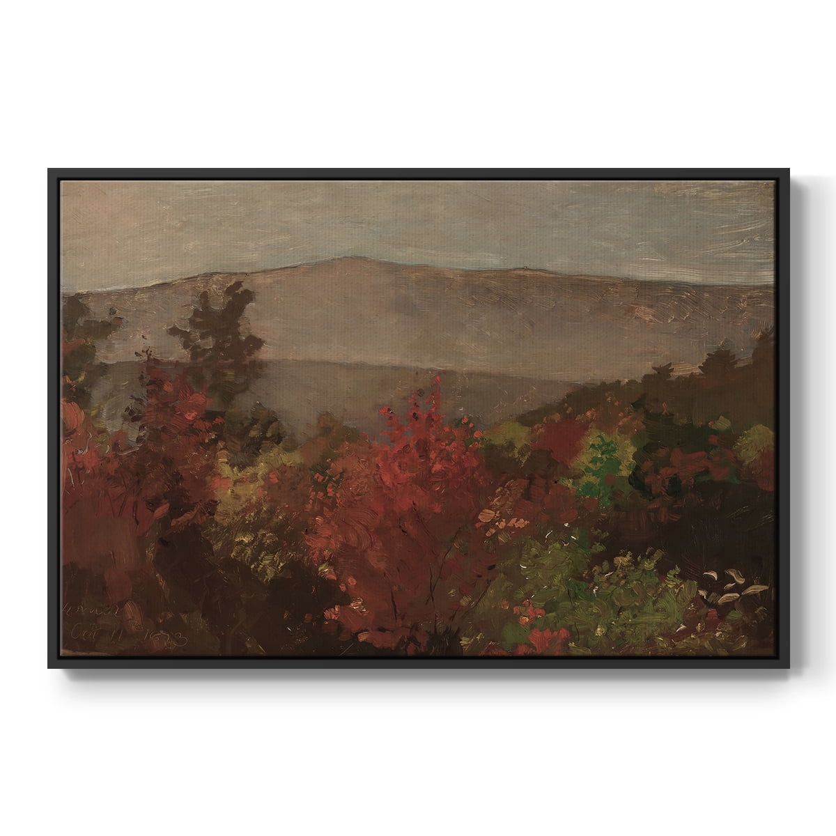 Vintage Landscape-CCCXXXI By Wexford Home Framed in Black Wood Gallery Wrapped Canvas 17 in. x 25 in.