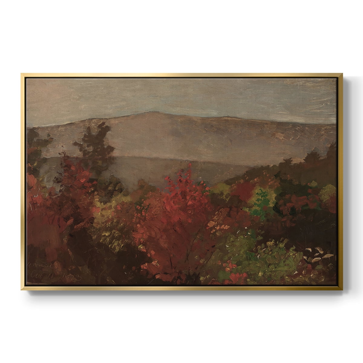 Vintage Landscape-CCCXXXI By Wexford Home Framed in Gold Wood Gallery Wrapped Canvas 27 in. x 41 in.