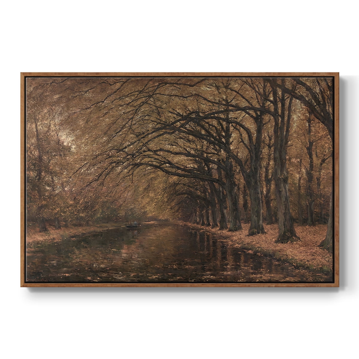 Vintage Landscape-CCCXXXII By Wexford Home Framed in Walnut Wood Gallery Wrapped Canvas 27 in. x 41 in.