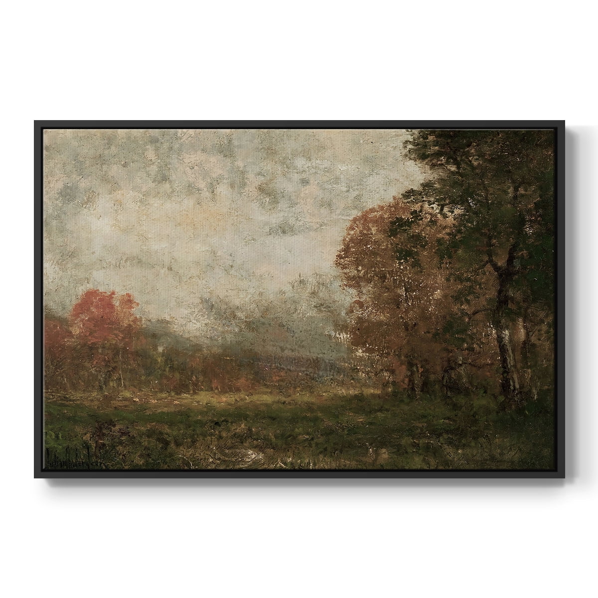 Vintage Landscape-CCCXXXIII By Wexford Home Framed in Black Wood Gallery Wrapped Canvas 27 in. x 41 in.