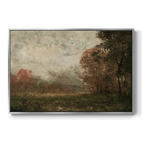 Vintage Landscape-CCCXXXIII By Wexford Home Framed in Silver Wood Gallery Wrapped Canvas 27 in. x 41 in.
