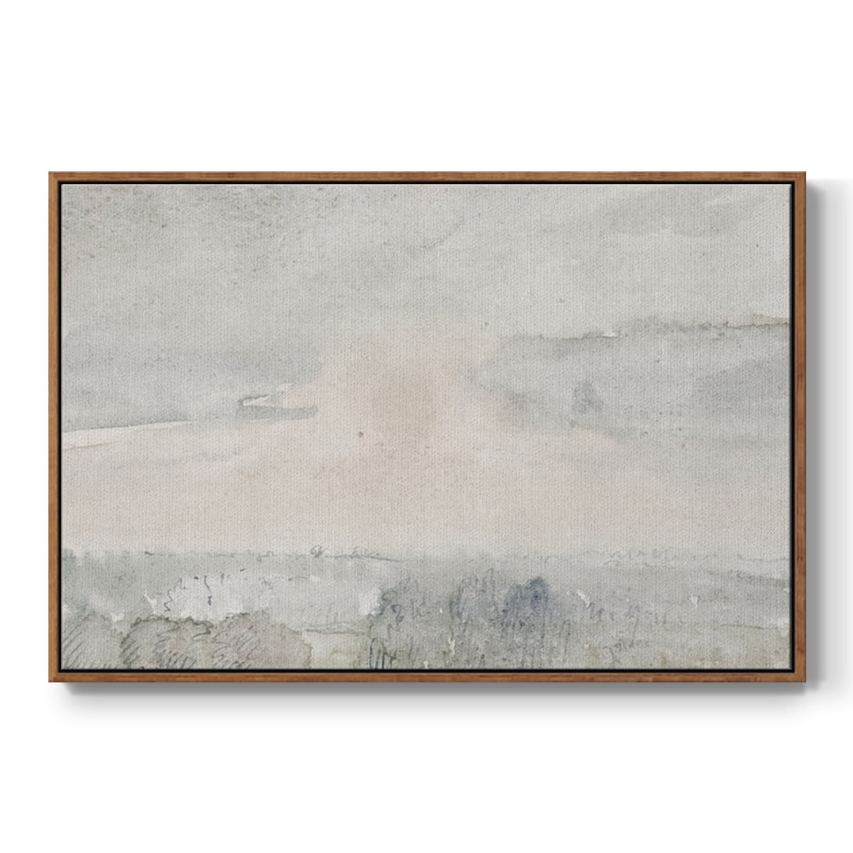 Vintage Landscape-CCCXXXIX By Wexford Home Framed in Walnut Wood Gallery Wrapped Canvas 25 in. x 37 in.