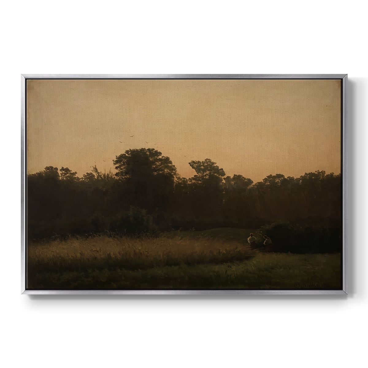 Vintage Landscape-CCCXXXV By Wexford Home Framed in Silver Wood Gallery Wrapped Canvas 17 in. x 25 in.
