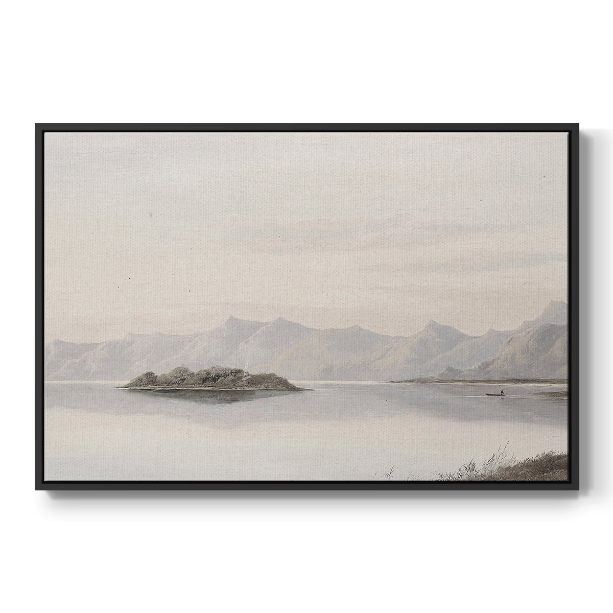 Vintage Landscape-CCCXXXVII By Wexford Home Framed in Black Wood Gallery Wrapped Canvas 25 in. x 37 in.