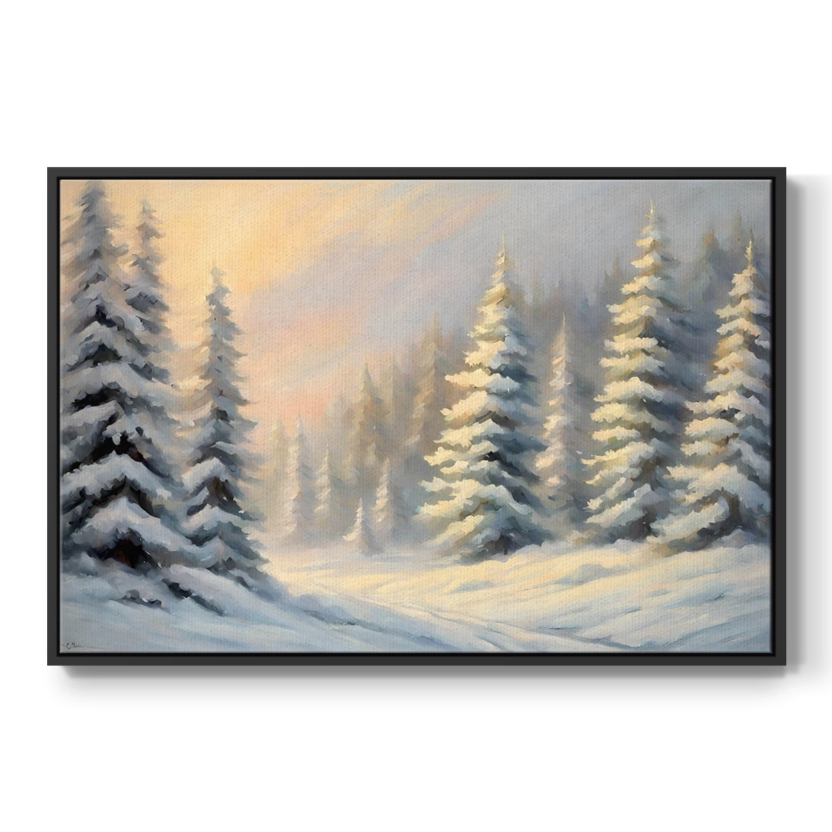 Vintage Landscape-CCII By Wexford Home Framed in Black Wood Gallery Wrapped Canvas 17 in. x 25 in.
