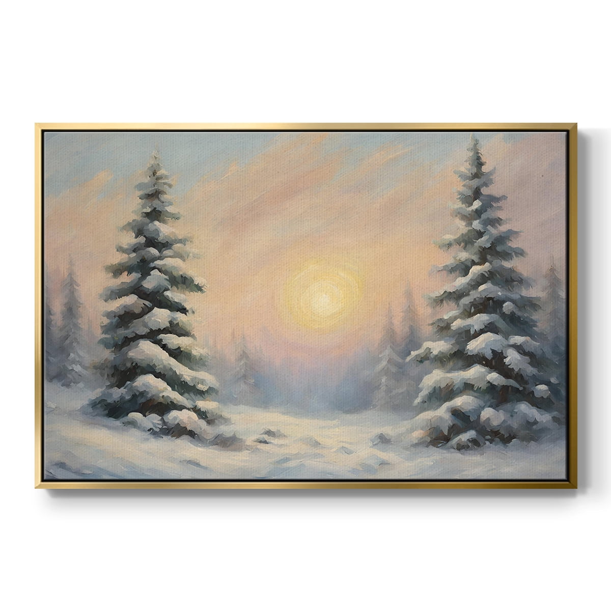 Vintage Landscape-CCIII By Wexford Home Framed in Gold Wood Gallery Wrapped Canvas 25 in. x 37 in.