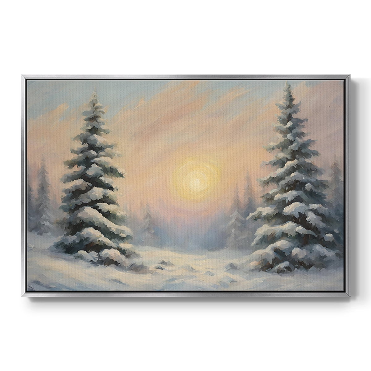 Vintage Landscape-CCIII By Wexford Home Framed in Silver Wood Gallery Wrapped Canvas 25 in. x 37 in.