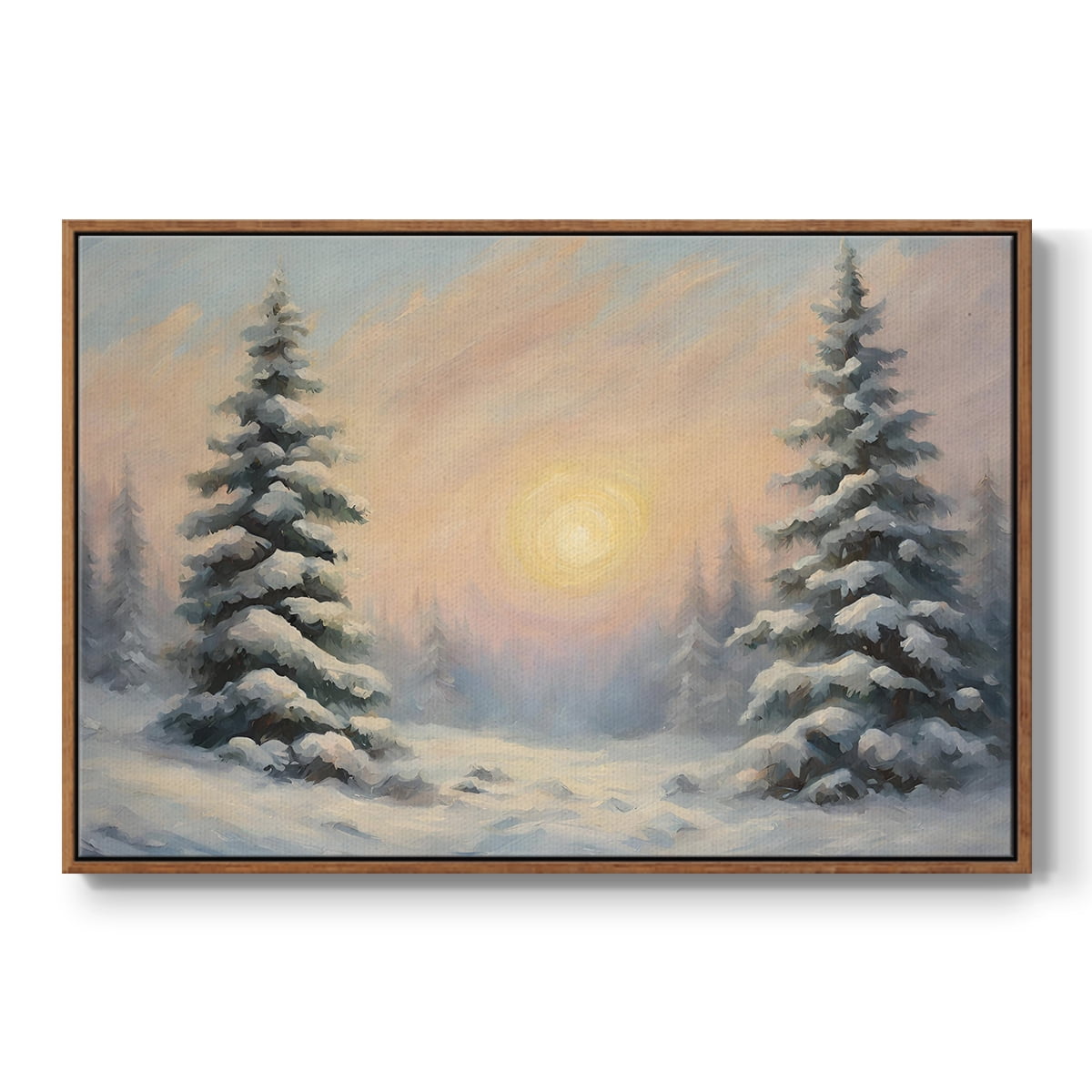 Vintage Landscape-CCIII By Wexford Home Framed in Walnut Wood Gallery Wrapped Canvas 17 in. x 25 in.