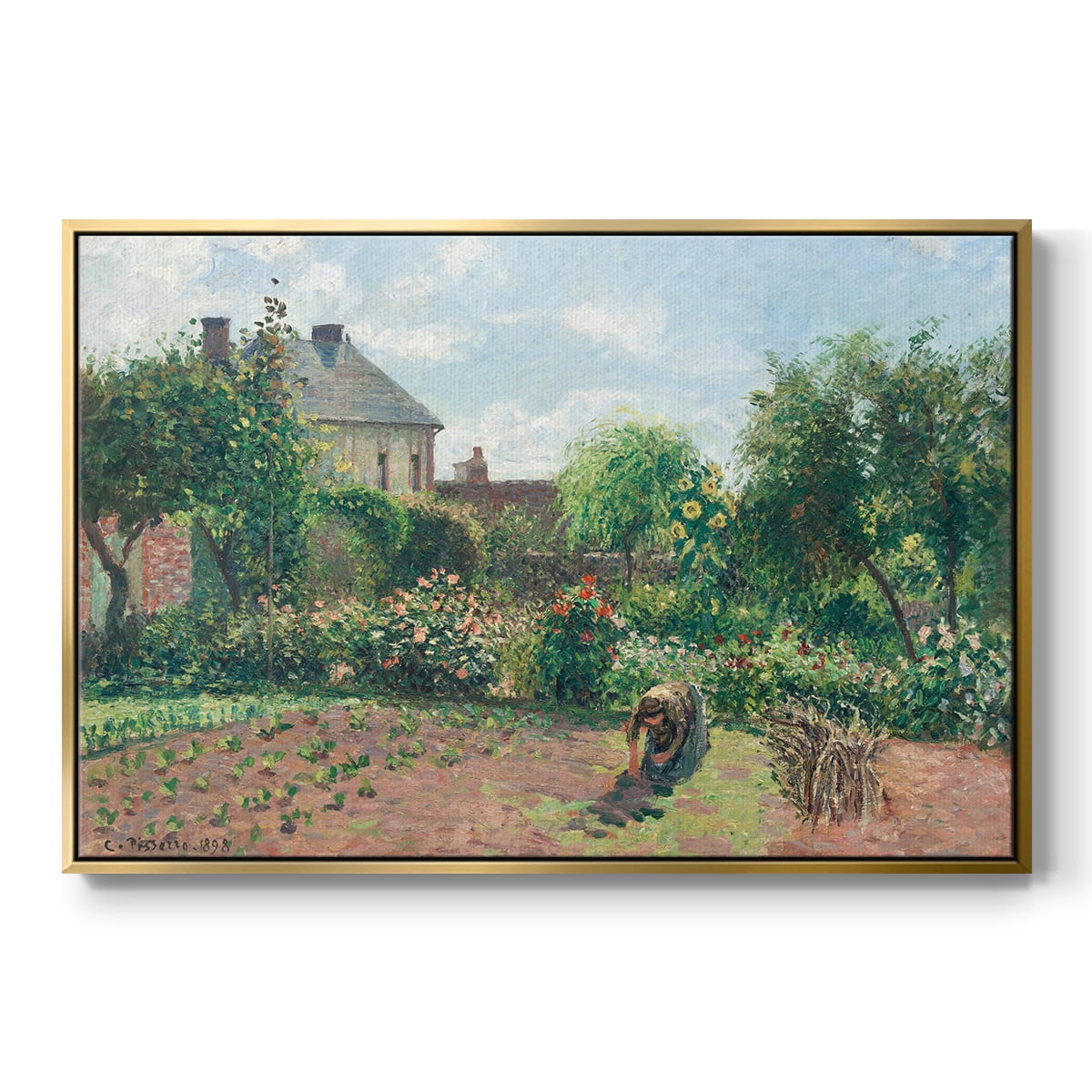 Vintage Landscape-CCLII By Wexford Home Framed in Gold Wood Gallery Wrapped Canvas 17 in. x 25 in.