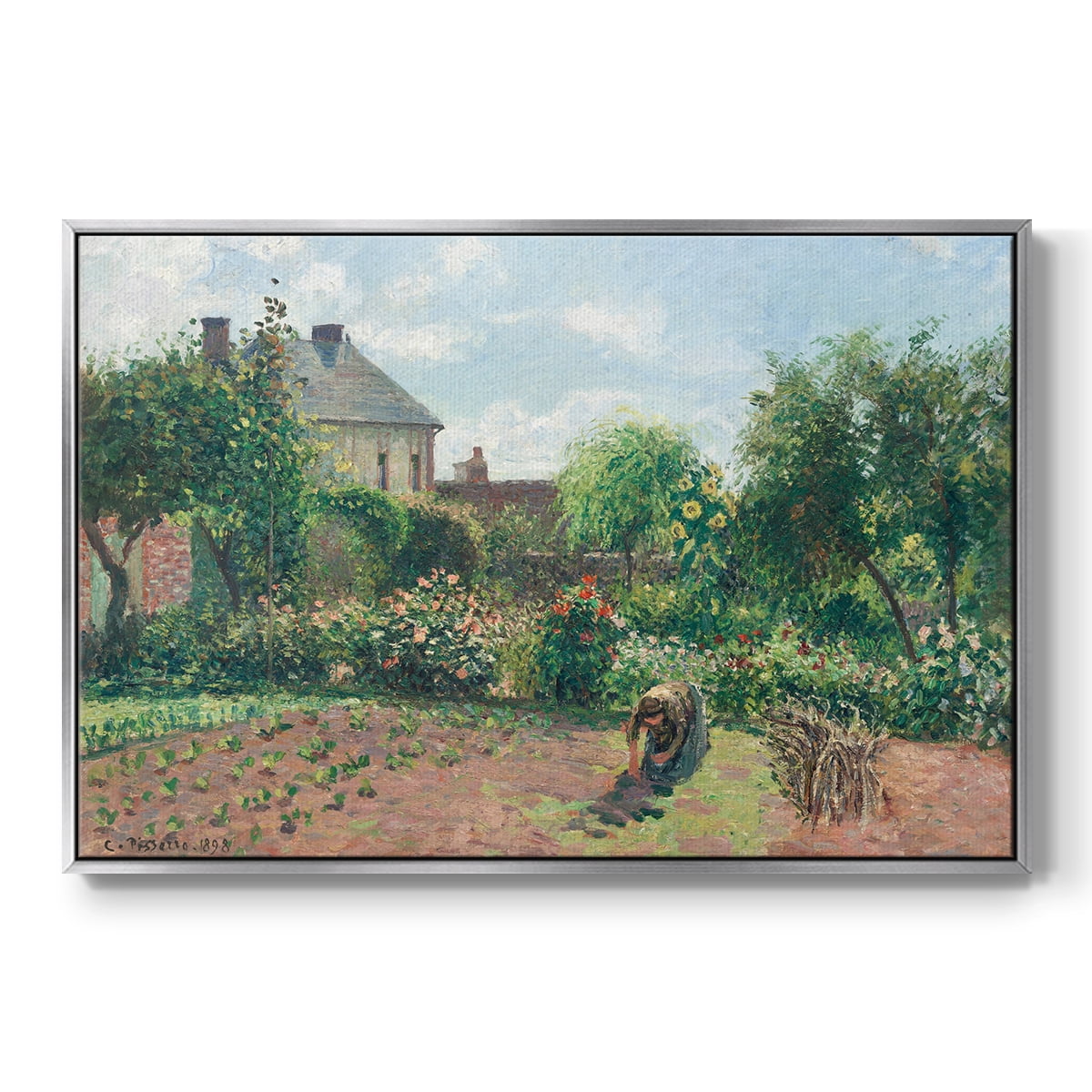 Vintage Landscape-CCLII By Wexford Home Framed in Silver Wood Gallery Wrapped Canvas 25 in. x 37 in.