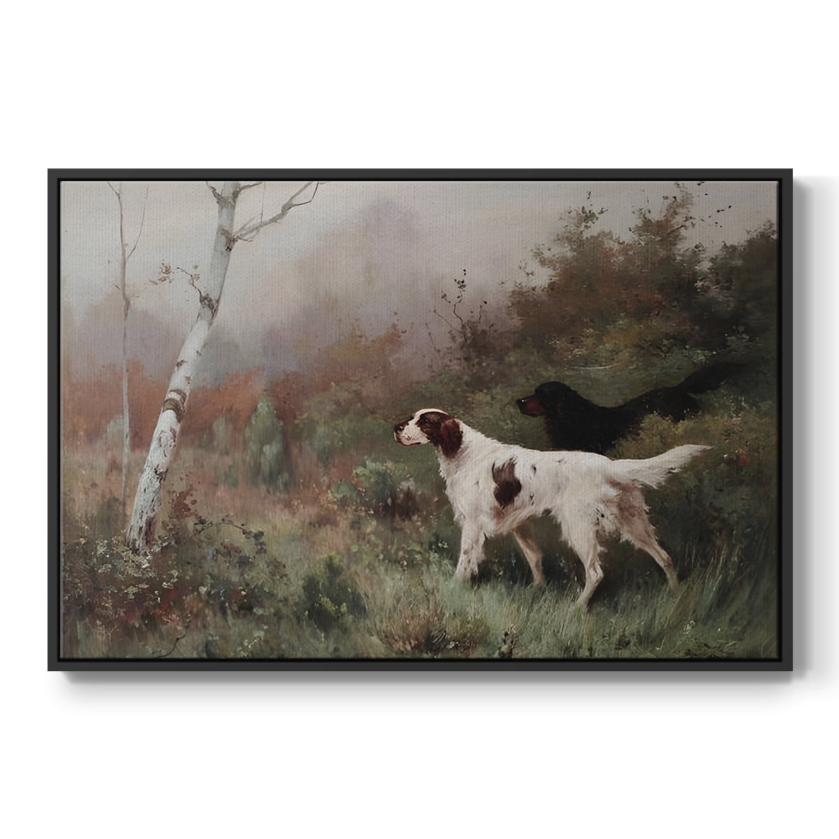 Vintage Landscape-CCLIX By Wexford Home Framed in Black Wood Gallery Wrapped Canvas 25 in. x 37 in.