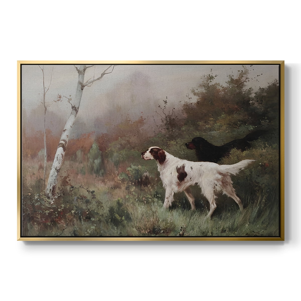 Vintage Landscape-CCLIX By Wexford Home Framed in Gold Wood Gallery Wrapped Canvas 25 in. x 37 in.