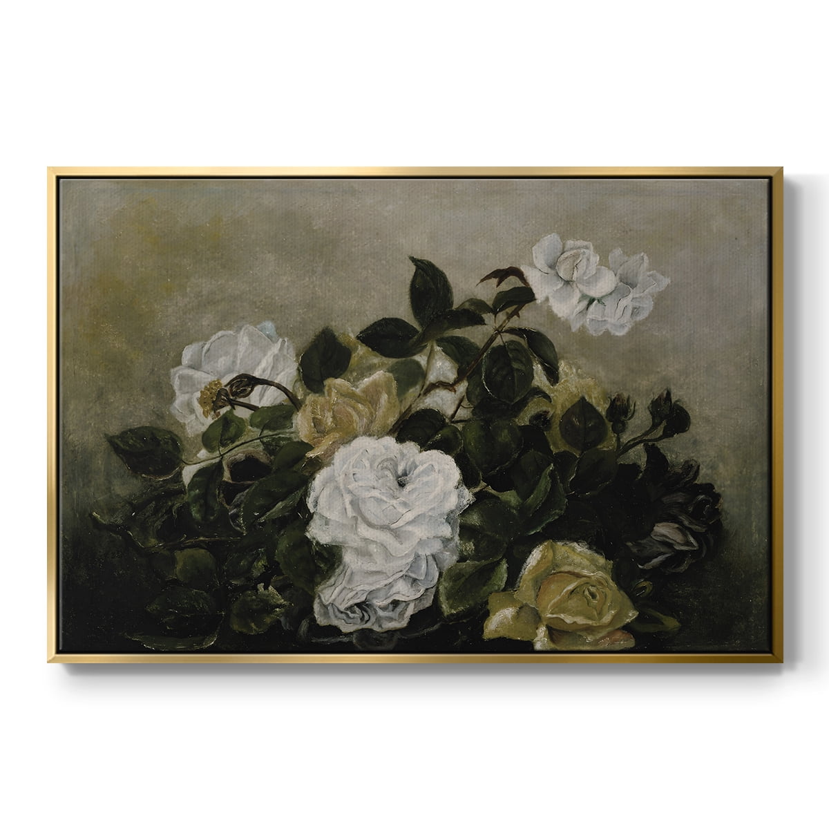 Vintage Landscape-CCLVII By Wexford Home Framed in Gold Wood Gallery Wrapped Canvas 25 in. x 37 in.